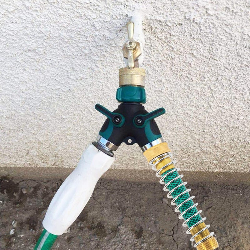 Hourleey Garden Hose Protector  Hose Extension Adapter with Coil Spring (4 PCS) - Image 3